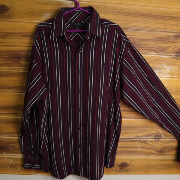 IMG_0301 Camisa de Vestir Sean John Manga Larga Hombre Rayas XL