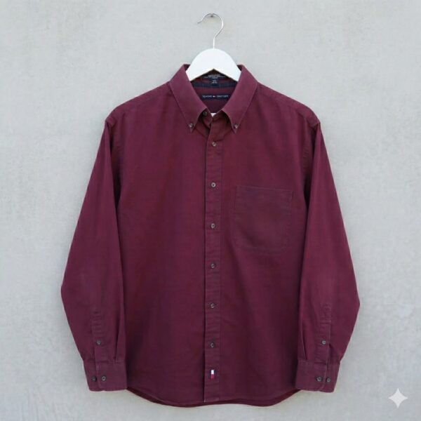 unnamed (8) 👔 Camisa Tommy Hilfiger Burdeo Talla L